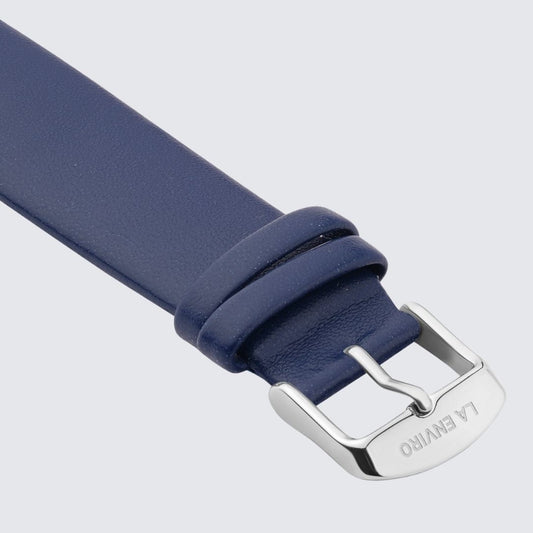 Blue Vegan Leather Unstitched Strap | 20MM-0