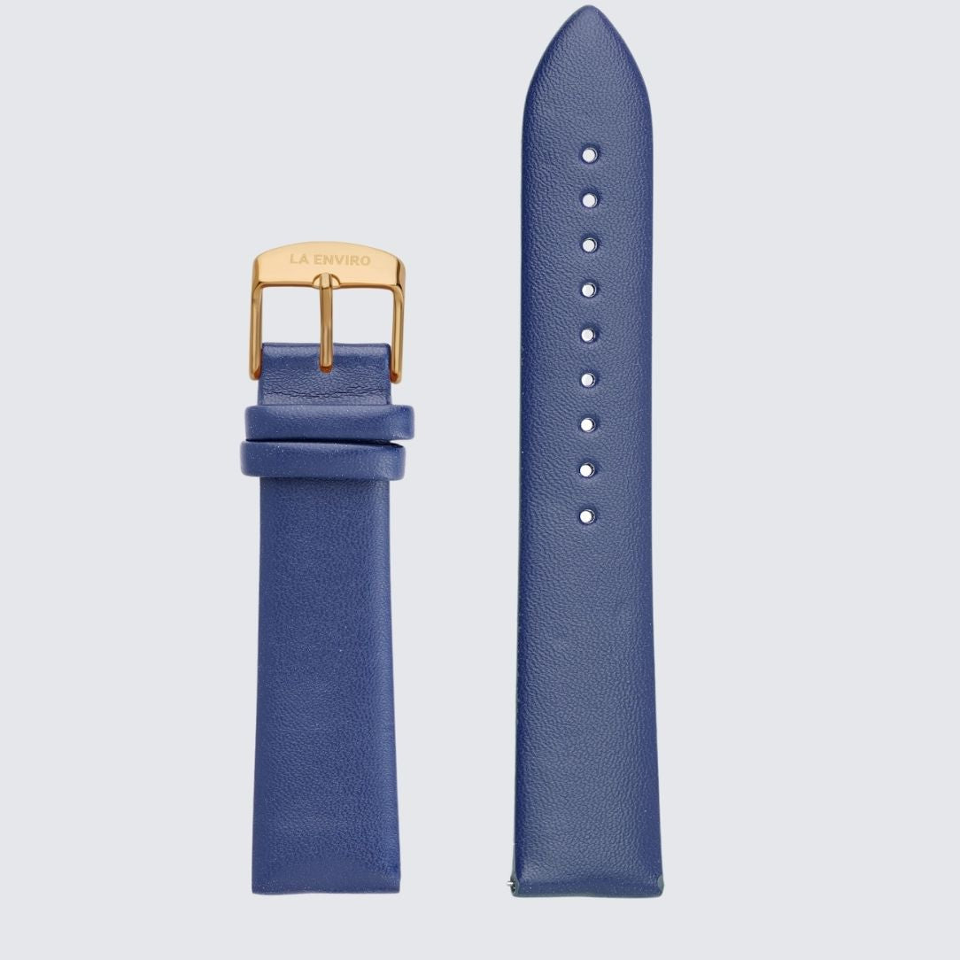 Blue Vegan Leather Unstitched Strap | 20MM-3