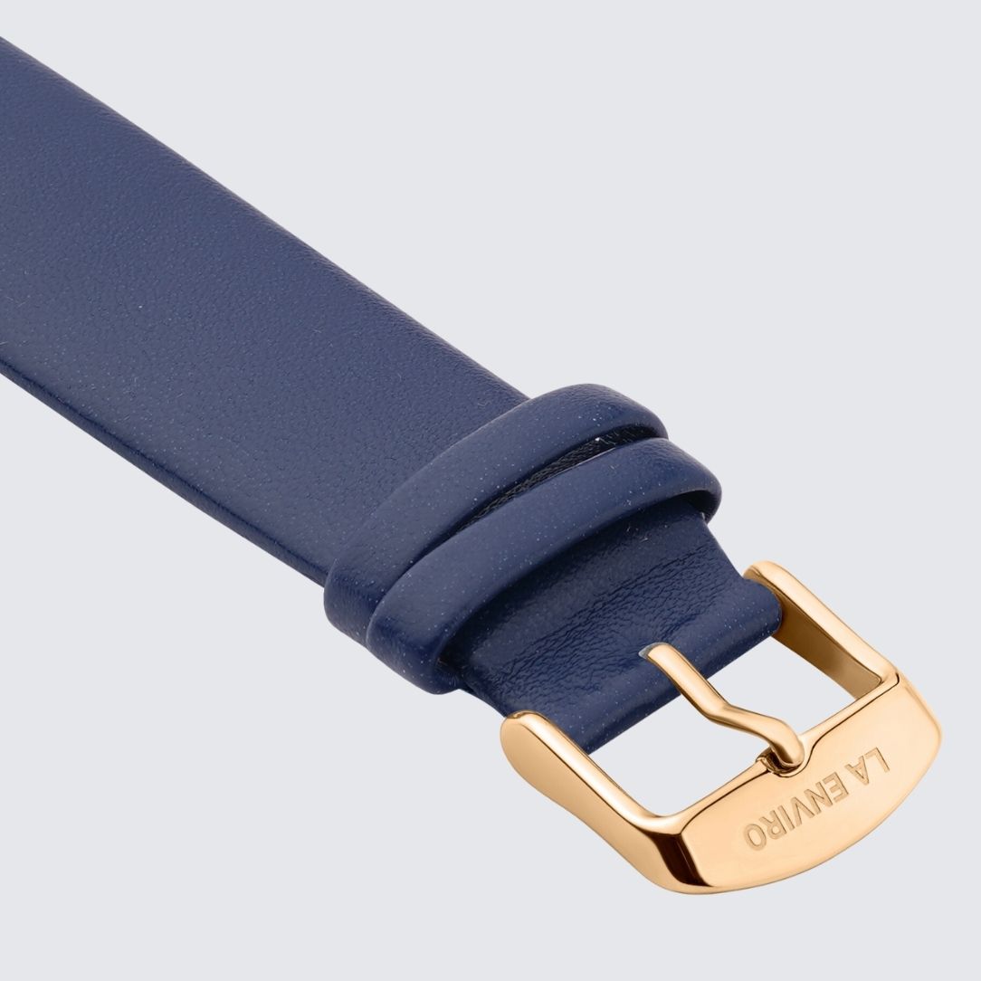 Blue Vegan Leather Unstitched Strap | 20MM-2