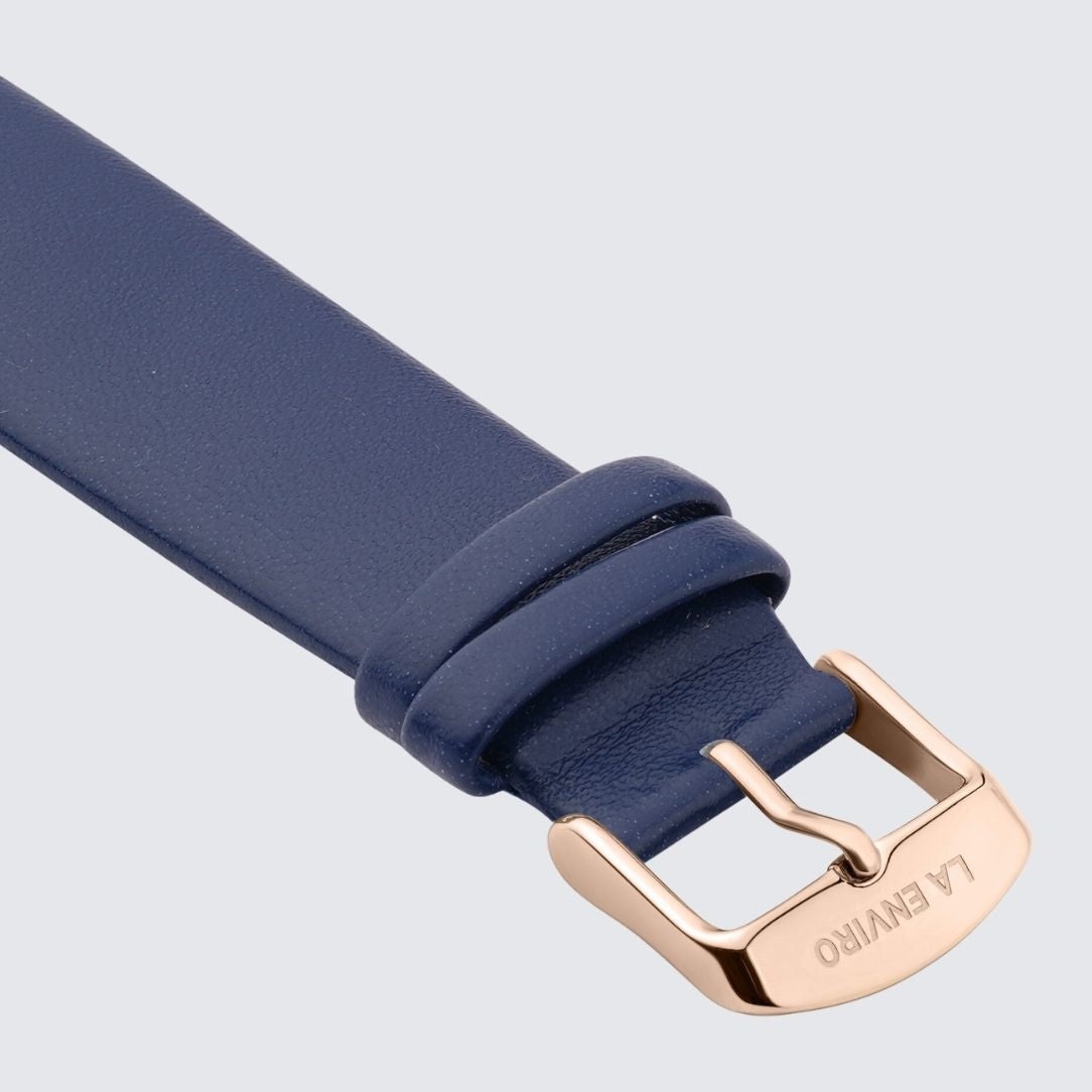 Blue Vegan Leather Unstitched Strap | 20MM-4