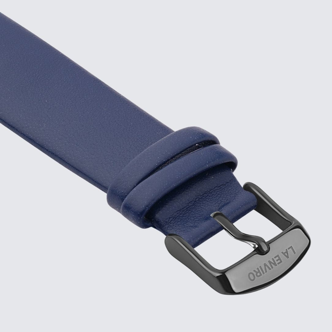 Blue Vegan Leather Unstitched Strap | 20MM-5