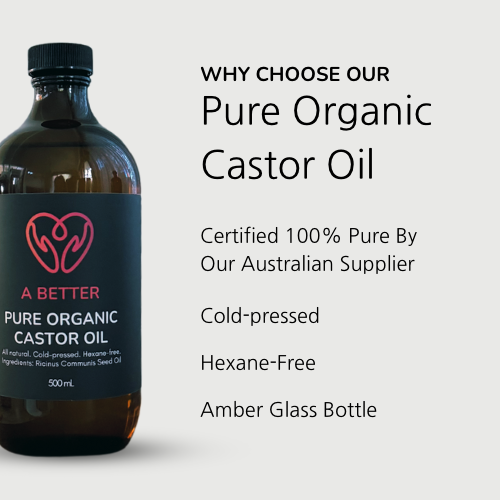Pure Organic Castor Oil - Amber Glass Bottle-4
