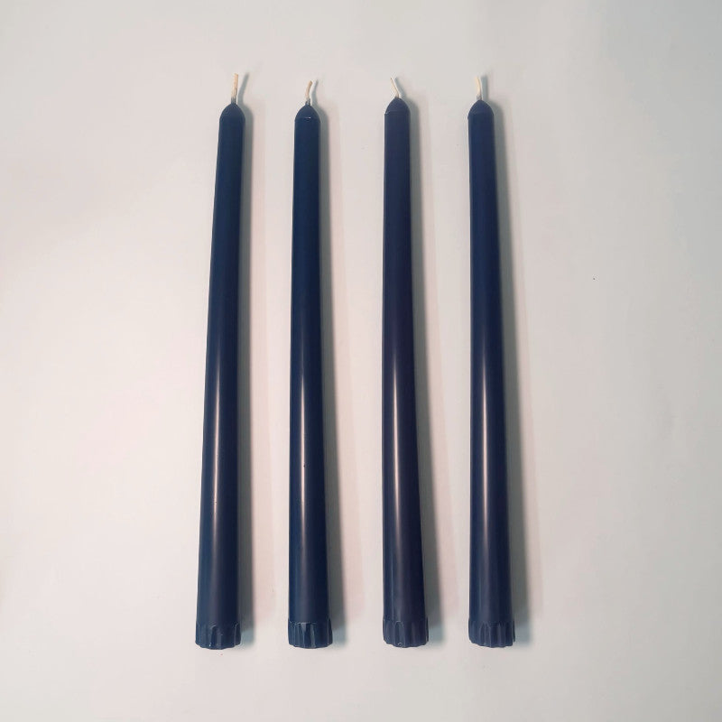 Coloured Beeswax Taper Candle | Berry Blue-0