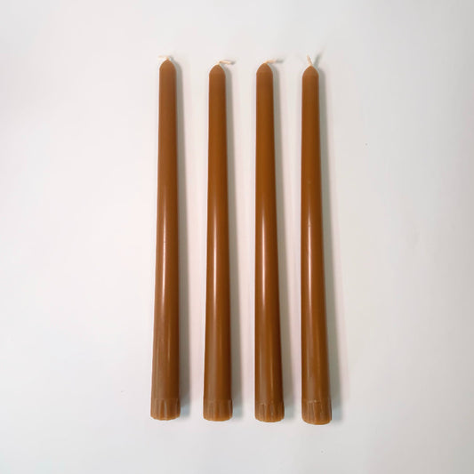 Coloured Beeswax Taper Candle | Mocha Dream-0